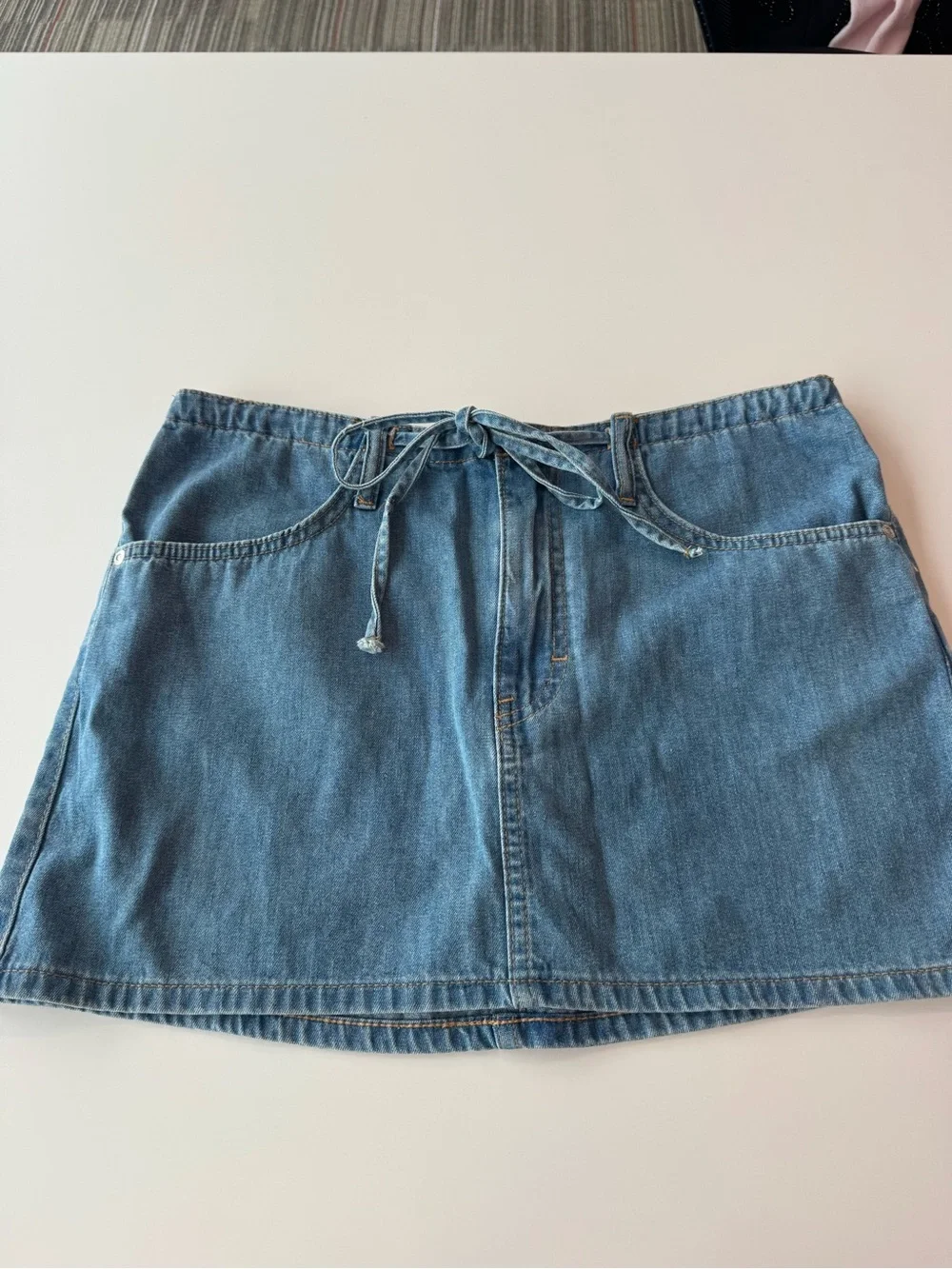 Zara drawstring mini skirt